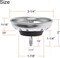 2 Pack Kitchen Sink Drain Stopper Basket Strainer Stainless Steel Plug